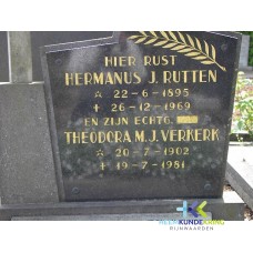 Grafstenen kerkhof Herwen Coll. HKR (297) H.J.Rutten & Th.M,J. Verkerk